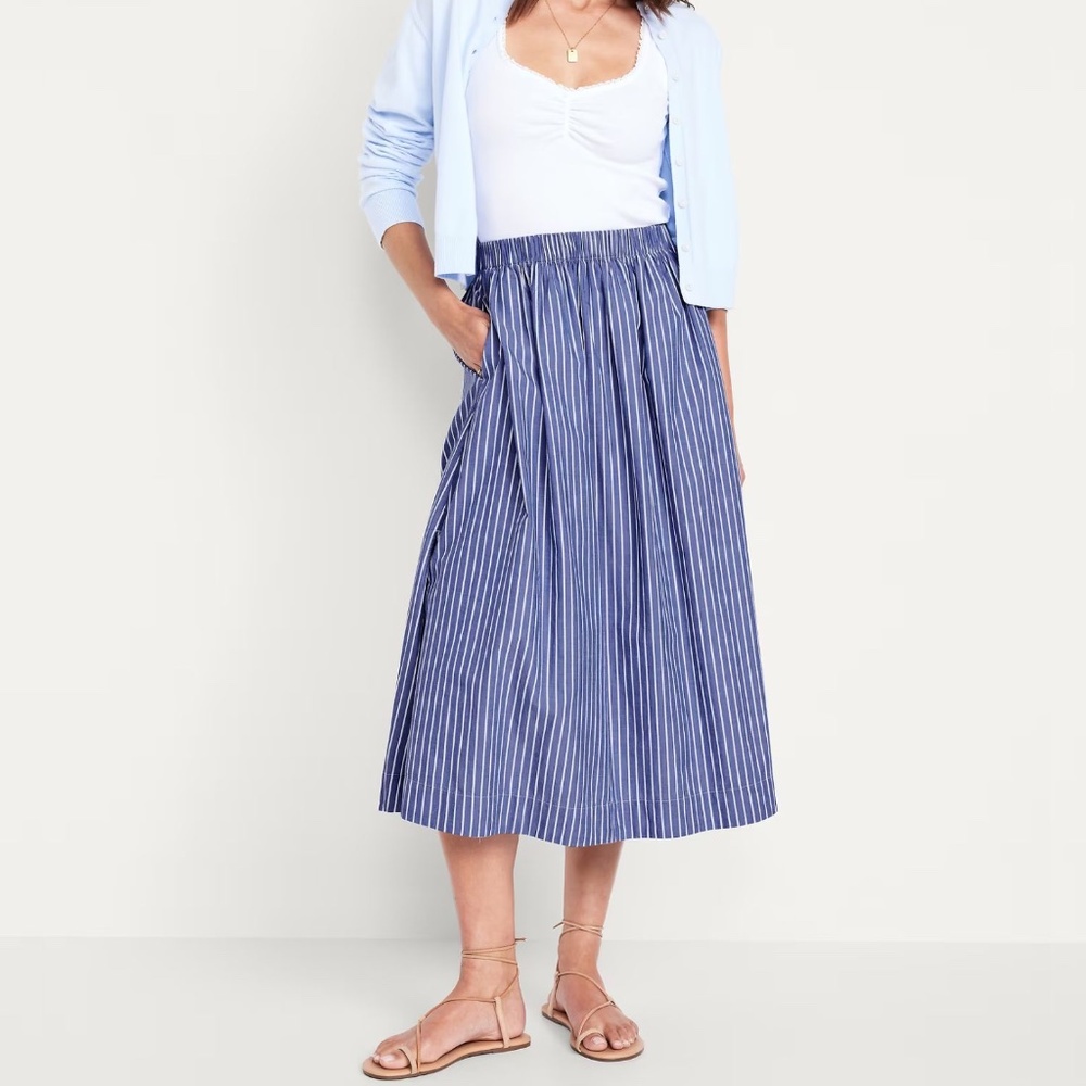Old Navy High-Waisted A-Line Midi Skirt